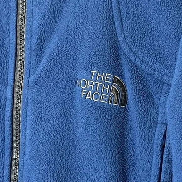 The North Face Jacket Men’s Fleece Medium Size Blue Full Zip Sweater Outdoor - Picture 6 of 11